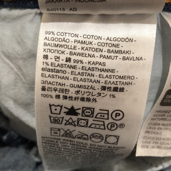 Levi’s Premium Denim Wedgie Straight Crop Leg Jeans Size 32 Dark Blue High Rise - Picture 10 of 11